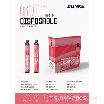 Dunke M41 TPD Hot Sale Dipeluk 600Puffs Vape